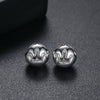 Women's Geometric Three Dimensional Ball Earrings In Electroplated Copper With Simple Spherical Design