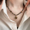 Women's Geometric Tiger Eye Clavicle Chain Necklace Copper Alloy Electroplated Light Luxury Highend Jewelry
