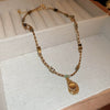 Women's Geometric Tiger Eye Clavicle Chain Necklace Copper Alloy Electroplated Light Luxury Highend Jewelry