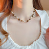 Women's Geometric Tiger Eye Clavicle Chain Necklace Copper Alloy Electroplated Light Luxury Highend Jewelry