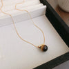 Women's Geometric Tiger Eye Clavicle Chain Necklace Copper Alloy Electroplated Light Luxury Highend Jewelry