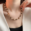 Women's Geometric Tiger Eye Clavicle Chain Necklace Copper Alloy Electroplated Light Luxury Highend Jewelry