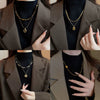 Women's Geometric Tiger Eye Clavicle Chain Necklace Copper Alloy Electroplated Light Luxury Highend Jewelry