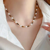 Women's Geometric Tiger Eye Clavicle Chain Necklace Copper Alloy Electroplated Light Luxury Highend Jewelry