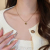 Women's Geometric Tiger Eye Clavicle Chain Necklace Copper Alloy Electroplated Light Luxury Highend Jewelry