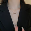 Women's Geometric Tiger Eye Clavicle Chain Necklace Copper Alloy Electroplated Light Luxury Highend Jewelry