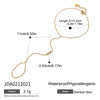 Women's Geometric Titanium Steel And 18K Gold Finger Chain And Footpiece