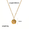 Women's Geometric Titanium Steel And Stainless Steel Turquoise Necklace With Electroplating