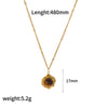Women's Geometric Titanium Steel And Stainless Steel Turquoise Necklace With Electroplating