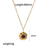 Women's Geometric Titanium Steel And Stainless Steel Turquoise Necklace With Electroplating