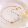 Women's Geometric 316L Stainless Steel Anklet With 18K Goldplated Joker Happy Character Pendant
