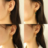 Women's Geometric 316L Stainless Steel Gold Plated Fashionable Allmatch Earrings