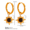Women's Geometric 316L Stainless Steel Gold Plated Fashionable Allmatch Earrings