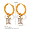 Women's Geometric 316L Stainless Steel Gold Plated Fashionable Allmatch Earrings