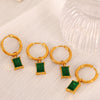 Women's Geometric 316L Stainless Steel Gold Plated Fashionable Allmatch Earrings