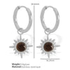 Women's Geometric 316L Stainless Steel Gold Plated Fashionable Allmatch Earrings