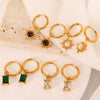 Women's Geometric 316L Stainless Steel Gold Plated Fashionable Allmatch Earrings