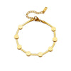 Women's Geometric Titanium Steel Jewelry Bracelet With Round Snake Bone Chain And Electroplating Treatment