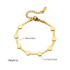 Women's Geometric Titanium Steel Jewelry Bracelet With Round Snake Bone Chain And Electroplating Treatment