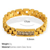 Women's Geometric 316L Stainless Steel Jewelry Hip Hop Style With Titanium Plating And Zircon Inlaid Strap Chain