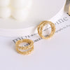 Women's Geometric Titanium Steel Ring With Electroplated Gold Finish Fashion Statement Tail Ring