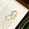 Women's Geometric Titanium Steel Ring With Gold Plated Inlay Fashion Electroplated Jewelry Accessory