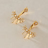 Women's Geometric Titanium Steel Stud Earrings With Detachable Front And Back Design Vacuum Gold Plated Stainless Steel Jewelry