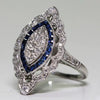 Women's Geometric Topaz Engagement Ring Electroplated Metal Jewelry With Simple Fashion Design
