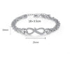 Women's Geometric Twist Chain Bracelet With Microinlaid Zircon Electroplated Copper Fashion Jewelry