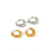 Women's Geometric Twist Ear Cuffs In Stainless Steel With Vacuum Gold Plated Finish Simple Non Fading Fashion Earrings