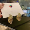 Women's Geometric Twisted Alloy Earrings With Electroplated Finish And Titanium Alloy Ear Pins Fashionable Light Luxury Ear Accessories