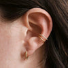 Women's Geometric Twisted Earrings With Silver Needle And Gold Plated Copper Elegant Retro Electroplated Ear Jewelry