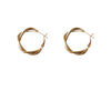 Women's Geometric Twisted Metal Cross Earrings With Silver Needle Electroplated Elegant Fashion Jewelry