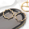 Women's Geometric Twisted Pearl Spiral Earrings Electroplated Metal Fashion Jewelry