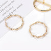 Women's Geometric Twisted Pearl Spiral Earrings Electroplated Metal Fashion Jewelry