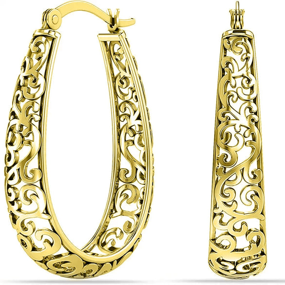 Women's Geometric U Shape Copper Electroplated Earrings