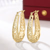 Women's Geometric U Shape Copper Electroplated Earrings