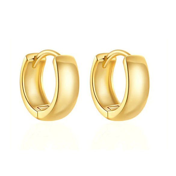 Women's Geometric U Shaped Hoop Earrings With Silver Needle And Copper Electroplated Simple Fashion Jewelry