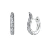 Women's Geometric U Shaped Micro Pave Earrings With Silver Needle And Copper Electroplated Fashion Jewelry