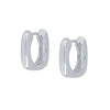 Women's Geometric U Shaped Oval Earrings With Silver Needle And Copper Electroplated Cold Metal Style Ear Buckle