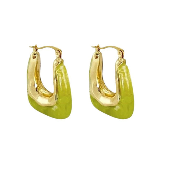 Women's Geometric Ushaped Resin Earrings Fashion Jewelry Accessories