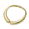 Women's Geometric Ushaped Wide Choker Necklace Goldtone Electroplated Zinc Alloy Smooth Open Punk Style