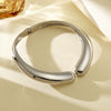 Women's Geometric Ushaped Wide Choker Necklace Goldtone Electroplated Zinc Alloy Smooth Open Punk Style