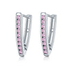 Women's Geometric V Shaped Triangle Earrings With Crystal Zircon In Electroplated Environmental Protection Copper