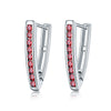 Women's Geometric V Shaped Triangle Earrings With Crystal Zircon In Electroplated Environmental Protection Copper
