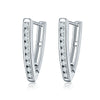 Women's Geometric V Shaped Triangle Earrings With Crystal Zircon In Electroplated Environmental Protection Copper