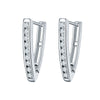 Women's Geometric V Shaped Triangle Earrings With Crystal Zircon In Electroplated Environmental Protection Copper