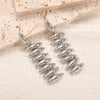 Women's Geometric Water Drop Tassel Earrings With Electroplated Iron Design And Stainless Steel Ear Posts