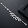 Women's Geometric Water Drop Zircon Bracelet Electroplated Copper Full Crystal Statement Jewelry