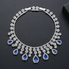 Women's Geometric Water Drop Zircon Bracelet Electroplated Copper Full Crystal Statement Jewelry